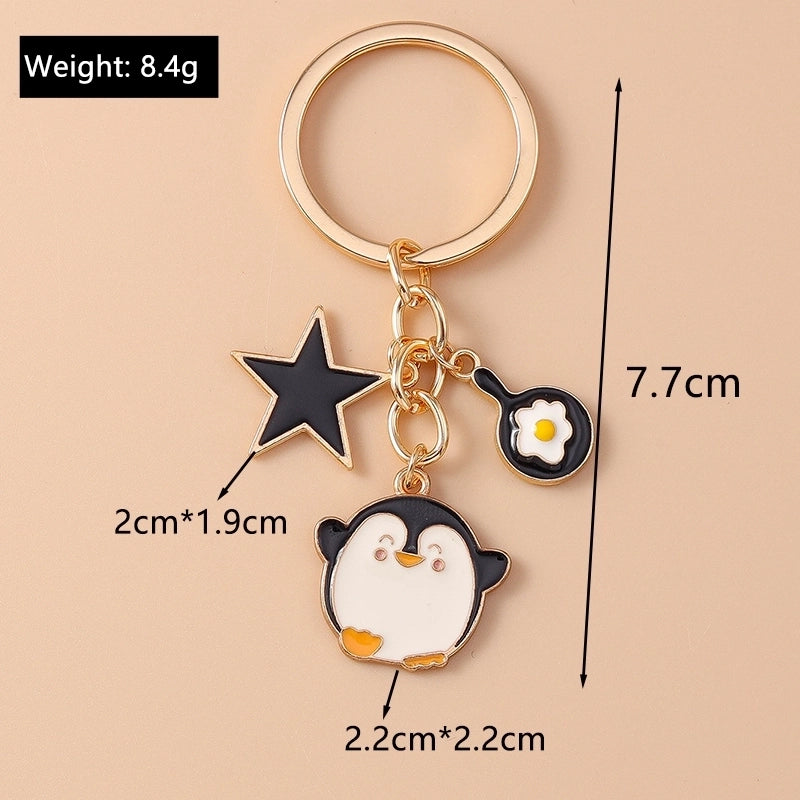 Cartoon Style Cute Commute Penguin Dog Unforgettable Alloy Keychain