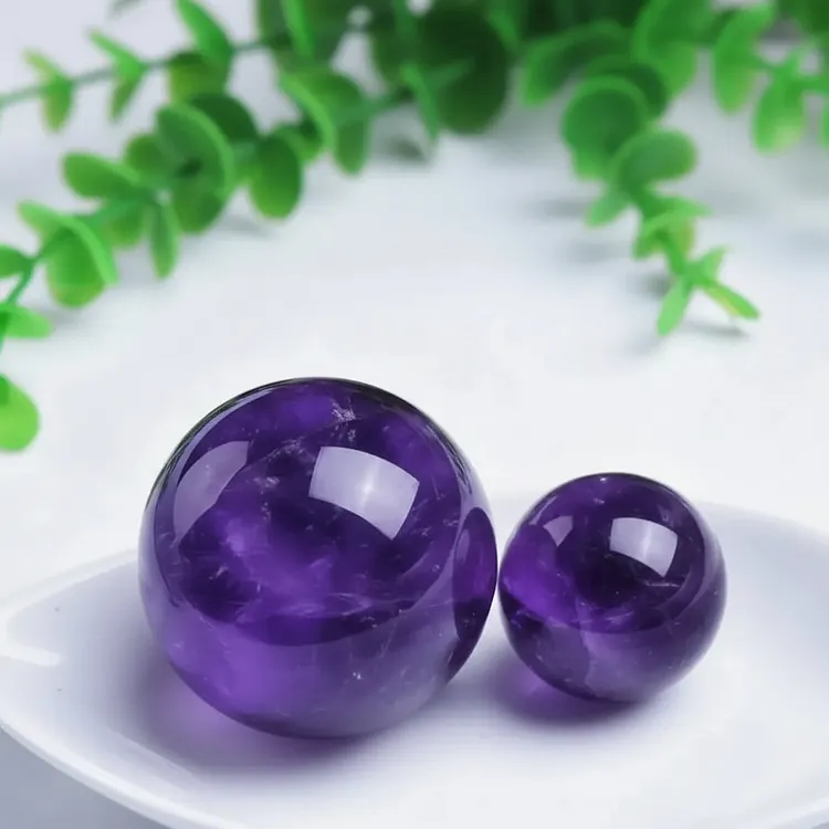 AAA Rainbow Amethyst Crystal Sphere | Meditation + Brow Chakra