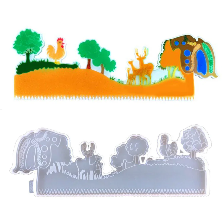 Silicone Resin Mold for Moose Forest Wall Decoration