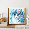 Blue-Eyed ragdoll chat-perceuse ronde peinture diamant-30*30cm