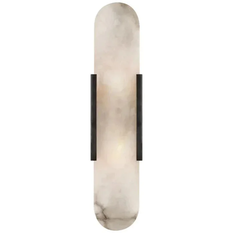 Modern Linear Brass Alabaster Wall Light for Hotel 