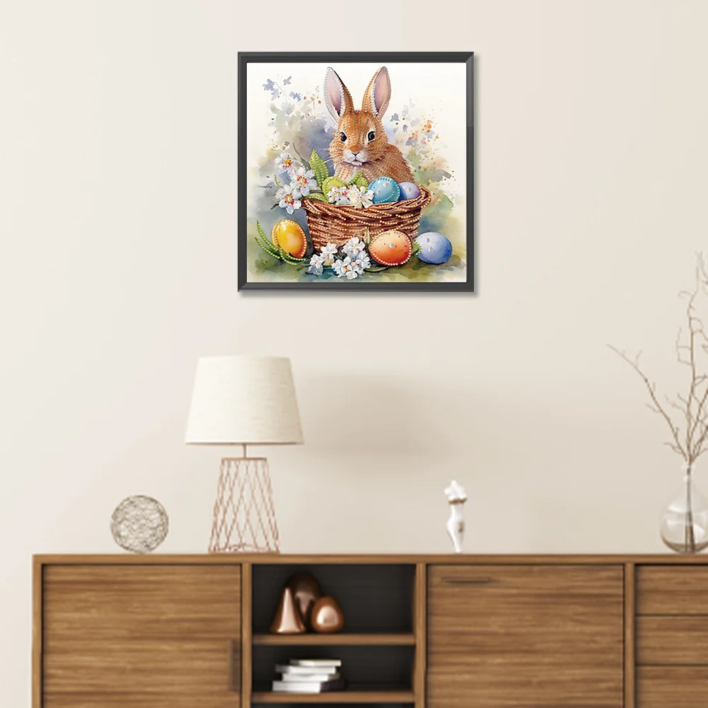 Diamond Painting - Partial Special Shaped Drill - Easter Egg Rabbit(Canvas|30*30cm)