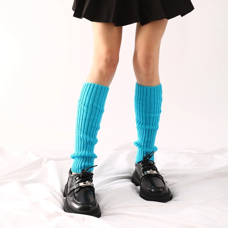 Women’s Fashion Stripe Solid Color Acrylic Jacquard Over The Knee Socks