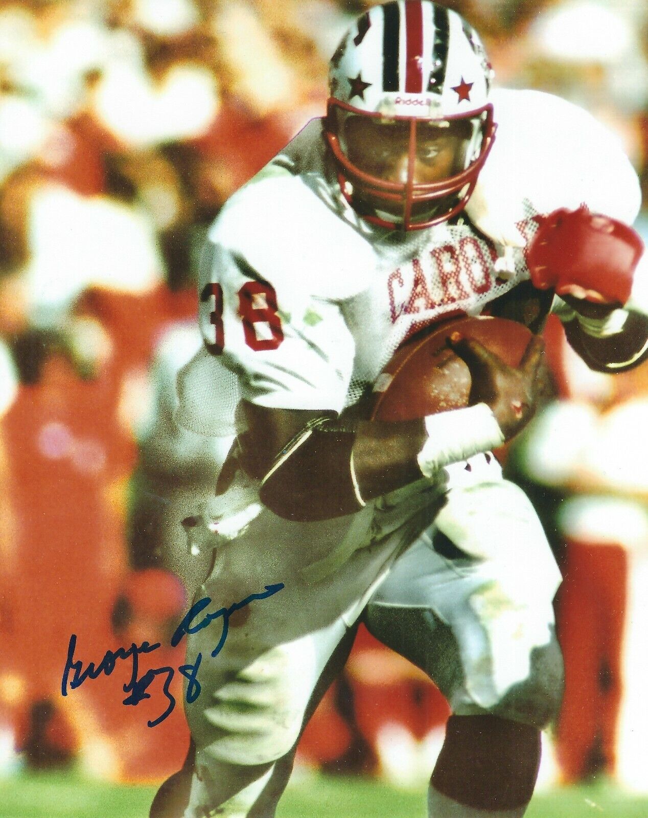 Autographed GEORGE ROGERS 8x10 University of South Carolina Photo Poster painting - w/COA