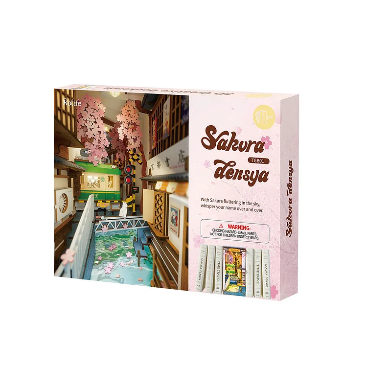 Rolife Sakura Densya Book Nook Shelf Insert TGB01 | Robotime Online