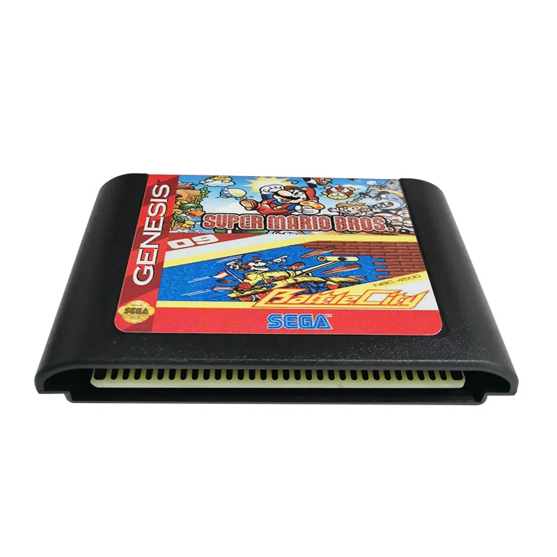 Super Mario Bros & Battle City For SEGA Genesis & Mega Drive - 16 Bit Game Cartridge