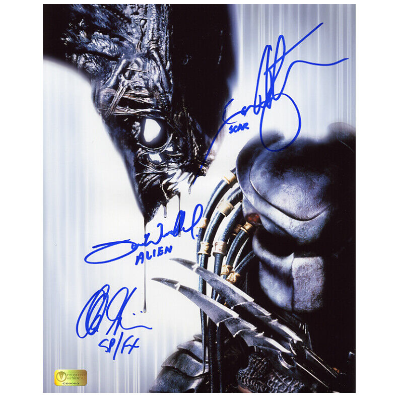 Alec Gillis, Tom Woodruff Jr Ian Whyte Autographed AVP 8x10 Poster Art Photo Poster painting