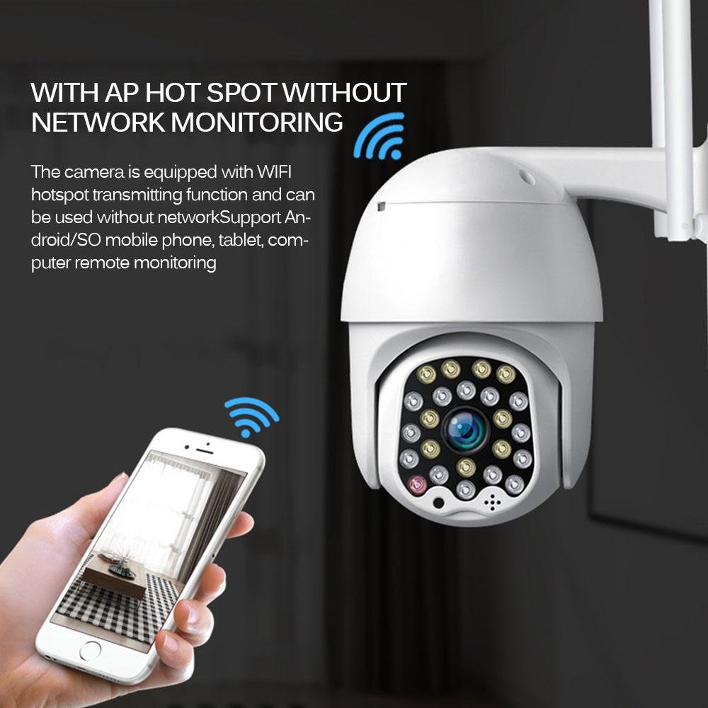 1080P Wifi Outdoor Auto Tracking CCTV Home Security IP Camera 4x Digital Zoom High Speed Dome Siren