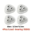 4Pcs Universal Wheel Mini Swivel Wheels Self Adhesive Caster Stainless Steel for Desk Chair Casters 360&deg; Rotation Pulley