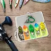 5Pcs Frog Soft Fishing Baits with Double Hooks for Saltwater Freshwater (3cm)