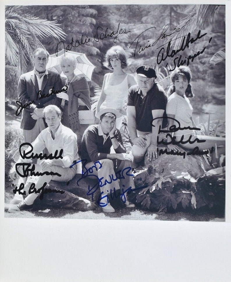 GILLIGANS ISLAND CAST Signed Photo Poster painting X7 Bob Denver, Alan Hale Jr., Jim Backus, Natalie Schafer, Tina Louise ++ wcoa