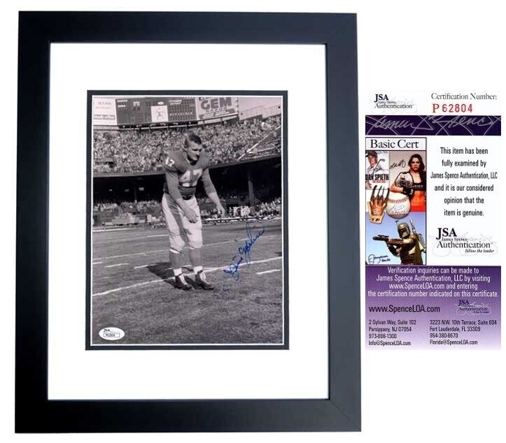 Jim Martin Signed Autographed Detroit Lions 8x10 inch Photo Poster painting Deceased FRAMED JSA