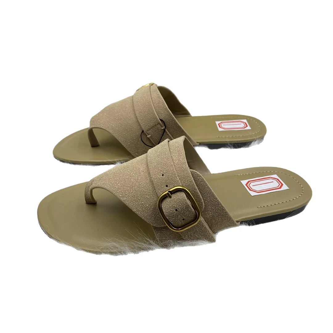 Breakj Breakj Home 2025 New Word-Word Sandals Women's New Large-Size Loose Cake Soles Casual Toe Shoes