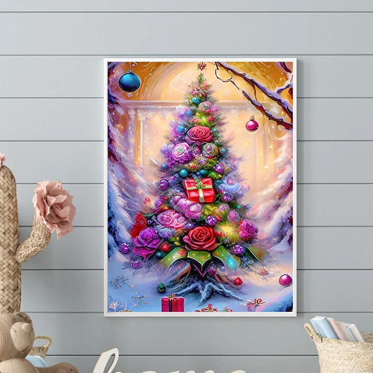  Diamond Painting Kits Colorful Bells Christmas Tree, 5D Round  Diamond Crystal Gemstone Cross Stitch Diamond Painting, 24X36Inch for  Beginners Home Interactive Room Decor Club Decor or Gift