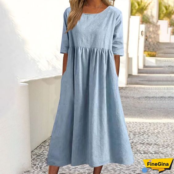 Casual Paneled Weaving Dress