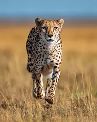 Cheetah Running Across the Savannah - Diamond Painting