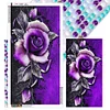 Diamond Painting - DIY Full Round Drill Purple Rose(85*45 CM)
