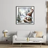 (Stamped/Counted) Gnome By Window In Winter-11CT/14CT Cross Stitch 40*40cm/15.75*15.75in