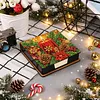 Christmas Candle DIY PU Diamond Painting Note Box with 160 Papers Memo Box