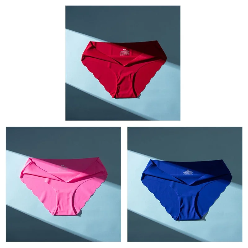 3Pcs/Lot Seamless Panty Set Underwear Women Panties Comfort Intimates Fashion Female Low-Rise Briefs Lingerie