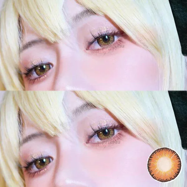 Mystery Brown Cosplay Contact Lenses For Girls/Ladies/Women 14.5mm