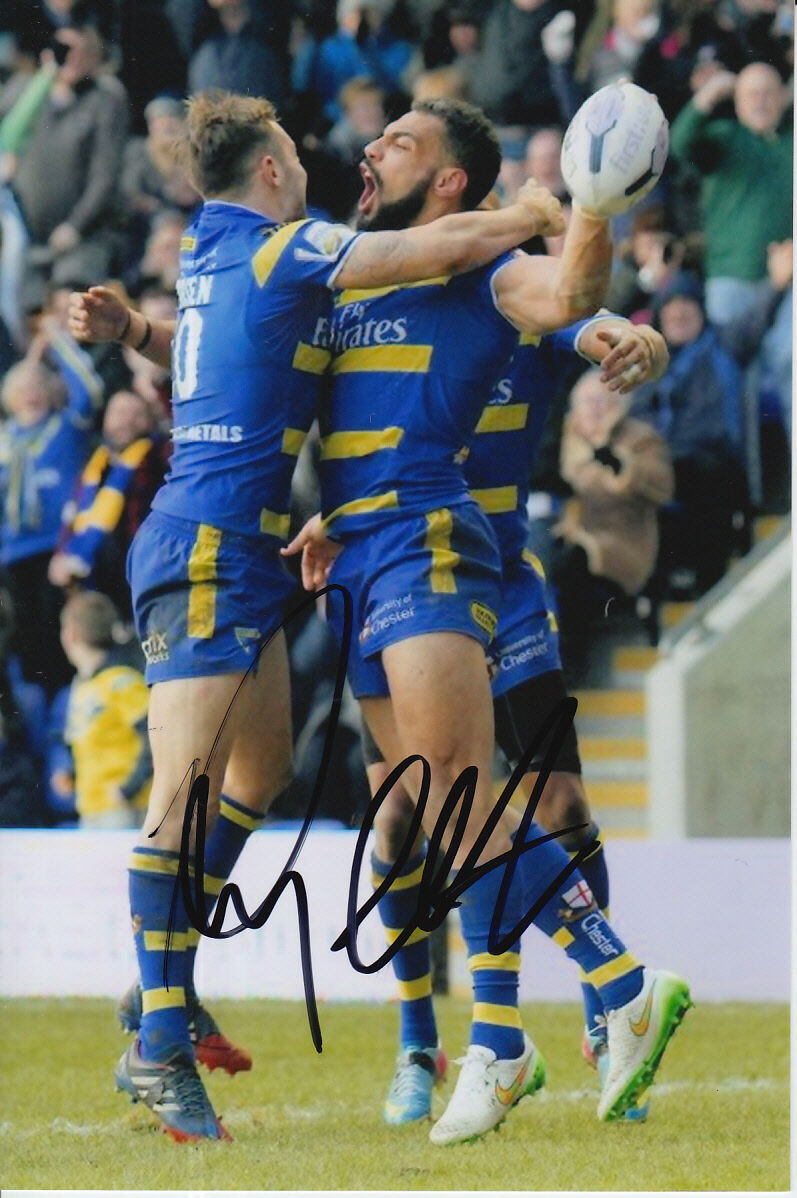 WARRINGTON WOLVES HAND SIGNED RYAN ATKINS 6X4 Photo Poster painting 1.