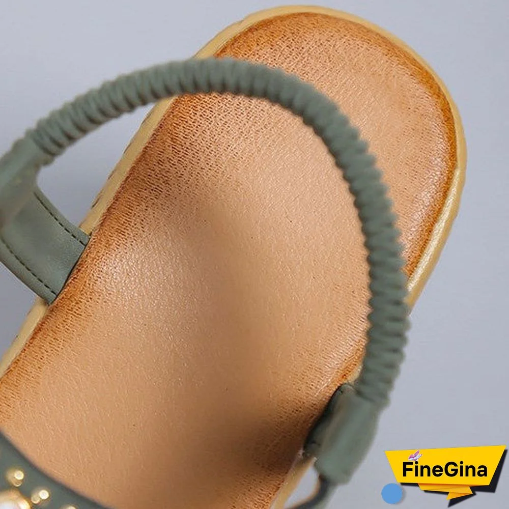 Women's Summer Tassel Wedge Flip Flops Thick Sole Beach Sandals