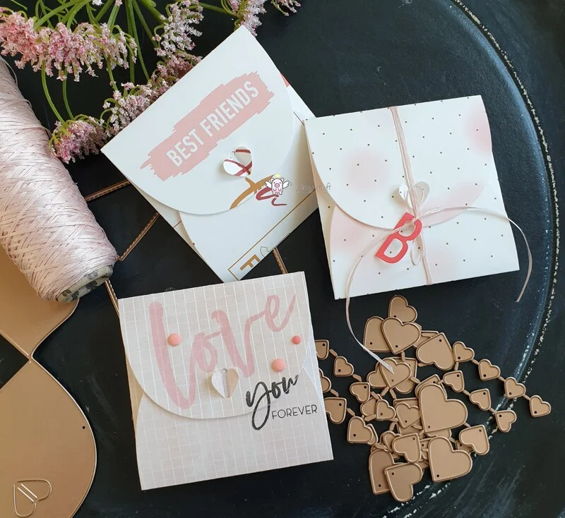 Piggy Craft metal cutting dies cut die mold Love Frame Series Envelope Scrapbook paper craft knife mould blade punch stencils