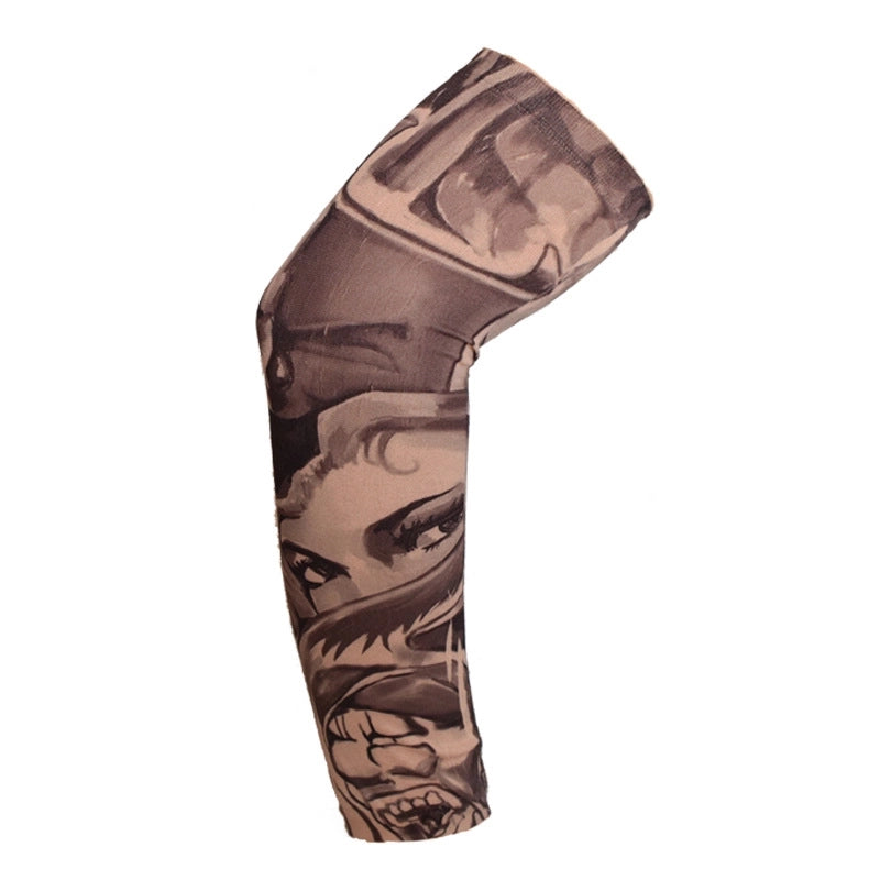 Unisex Punk Cool Style Stripe Skull Polyester Arm Sleeves