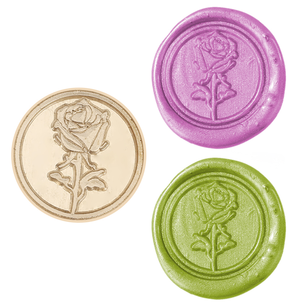 

25mm Rose Flower Sealing Wax Replace Copper Head - Wax Seal Stamp, 501 Original