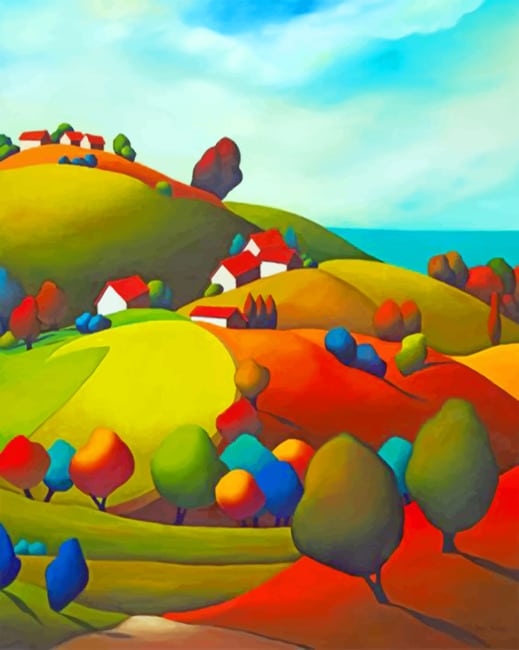 

Aesthetic Landscape – Paint By Numbers - 40*50CM, 501 Original