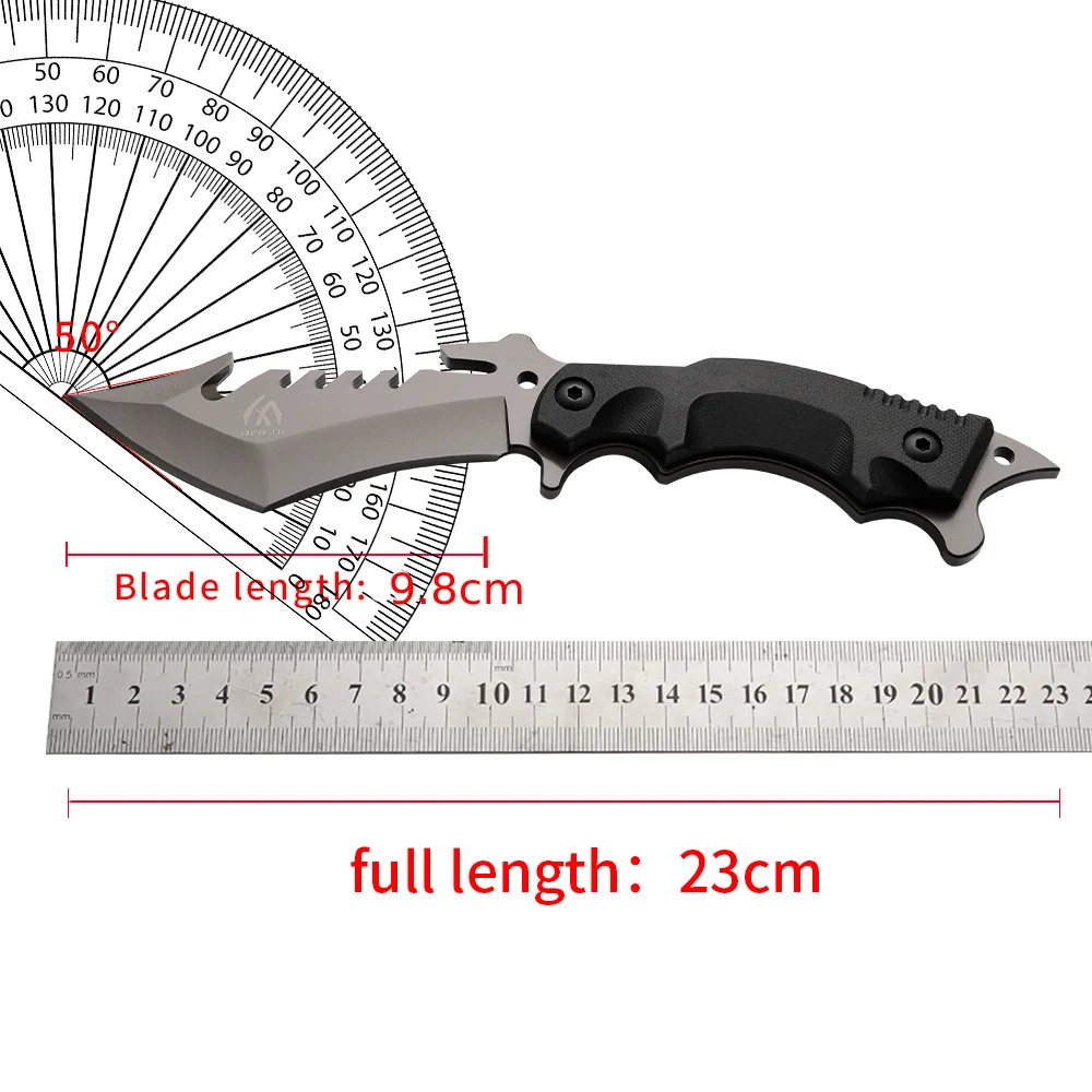 Multifunctional G10 Handle Tactical Scabbard Fixed Blade Camping Knife for Fishing Survival & Hunting Tools