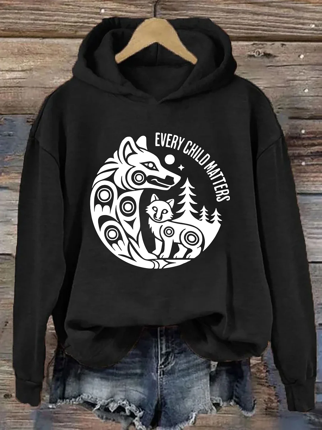Indigenous Fox Wolf  Hoodie