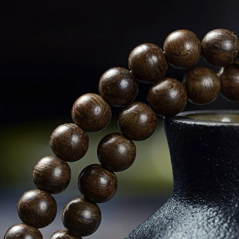 Agarwood Amber Red Agate 108 Mala Beads 999 Gold Brunei Heart Sutra Strength Meditation Bracelet