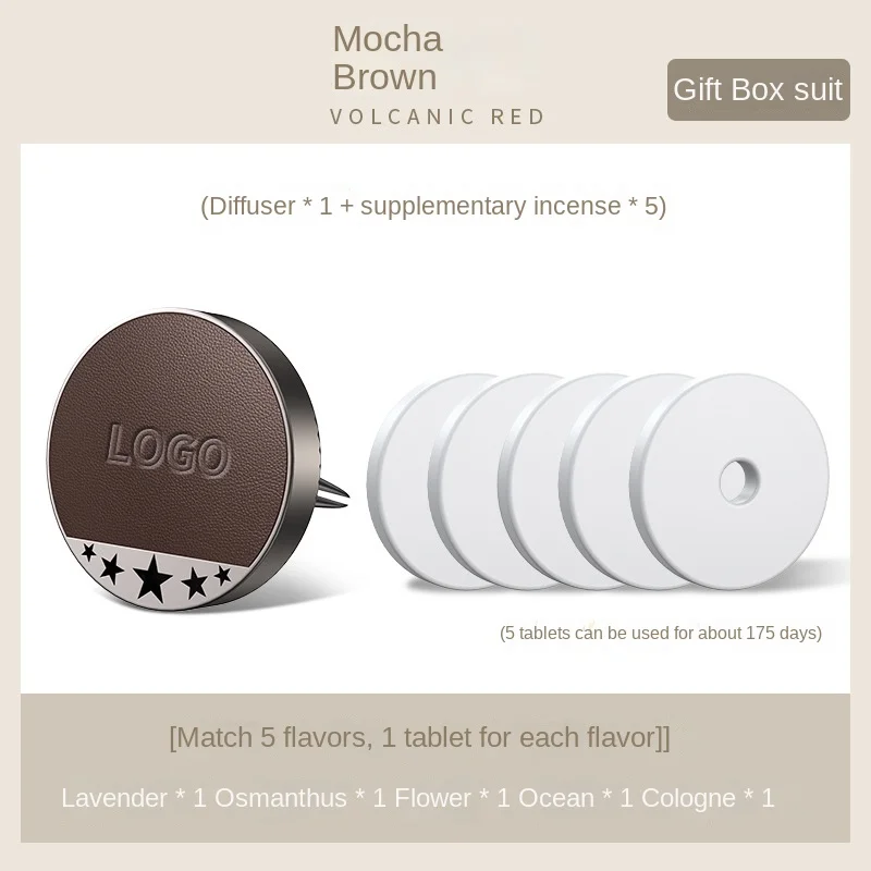 Car air vent premium leather aromatherapy box (2PCS)