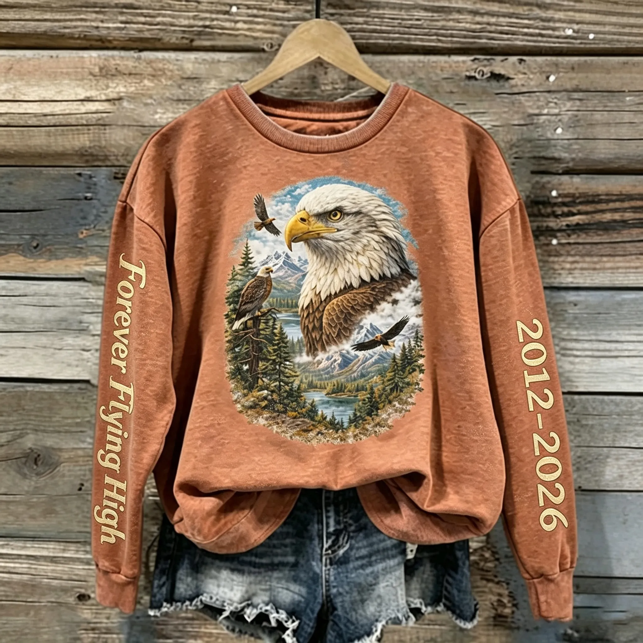 Comstylish Women's Forever Over Big Bear Print Sweatshirt