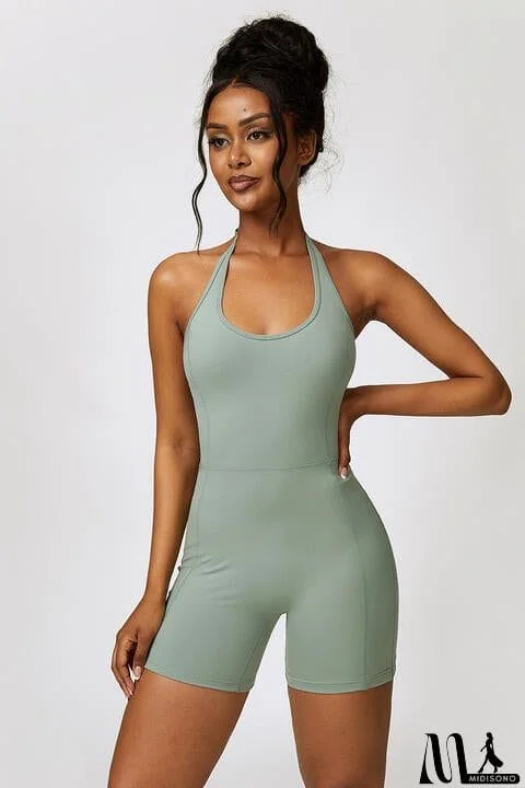 Halter Neck Sports Romper