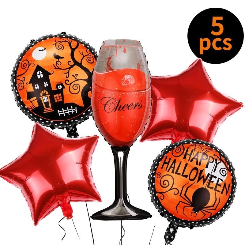 2 Pieces Halloween Geometric Aluminum Film Party Balloon