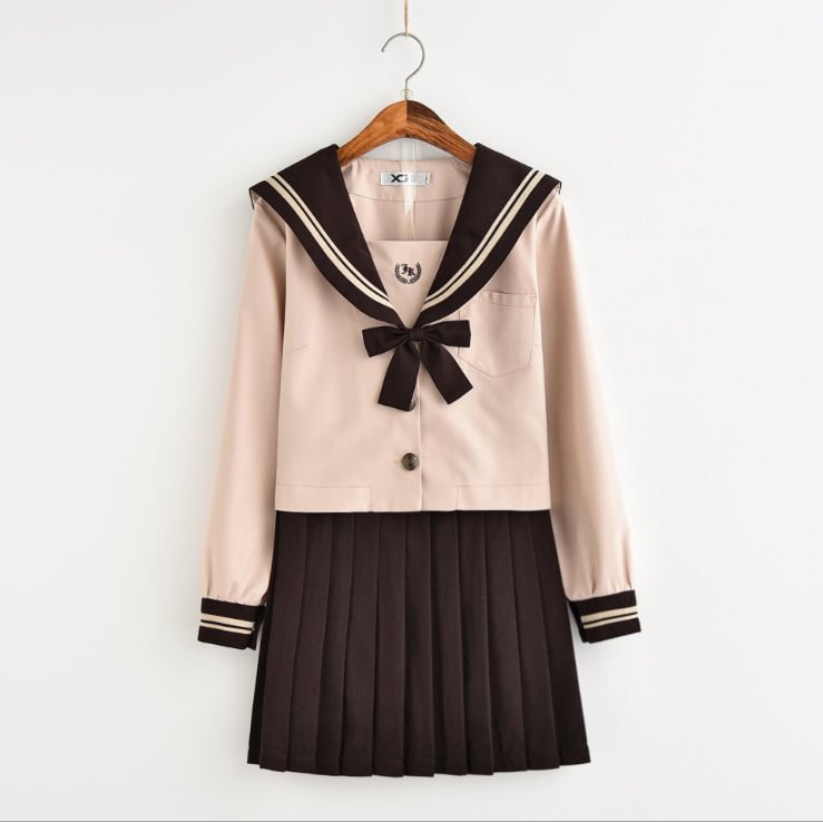 Yellow Long Sleeves School Uniform Cosplay Costume