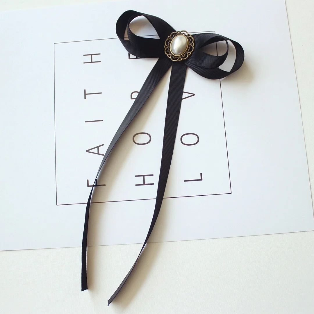 Hand-made Bow Tie Ladies Unisex Banking Stewardess Student Performs Career Korean White Shirt Black Bowtie Classic Trendy Gifts