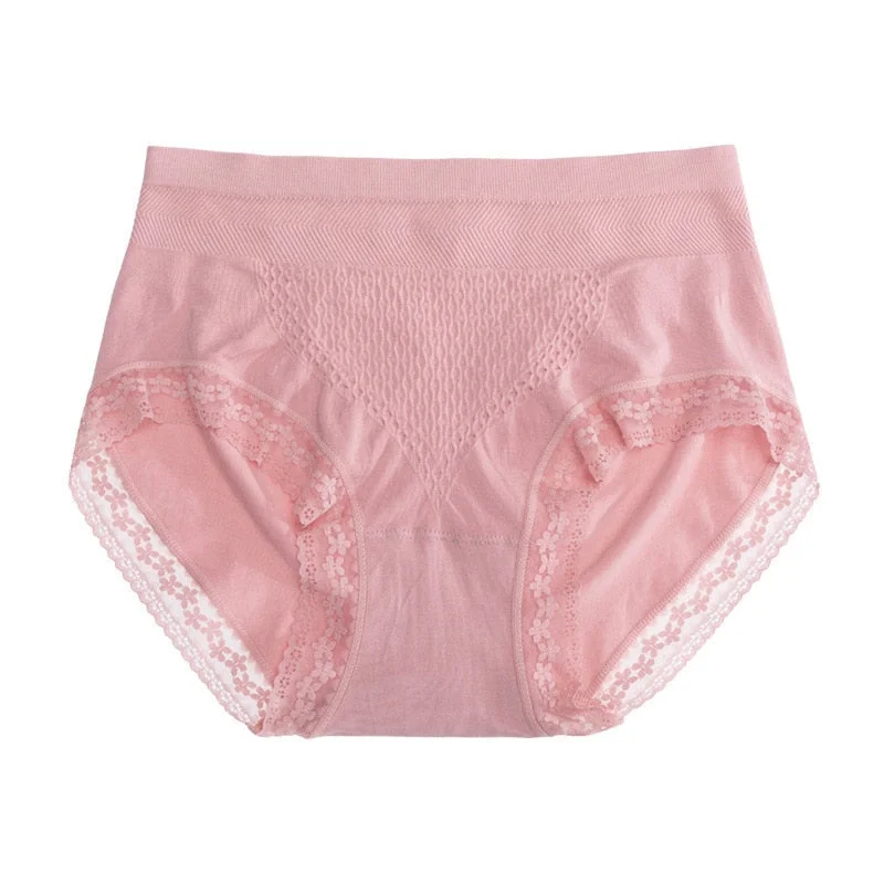 Women's Cotton Underwear New Sexy Lace Panties Mid Waist Soft Underpants Seamless Honeycomb Women's Briefs Female Lingerie