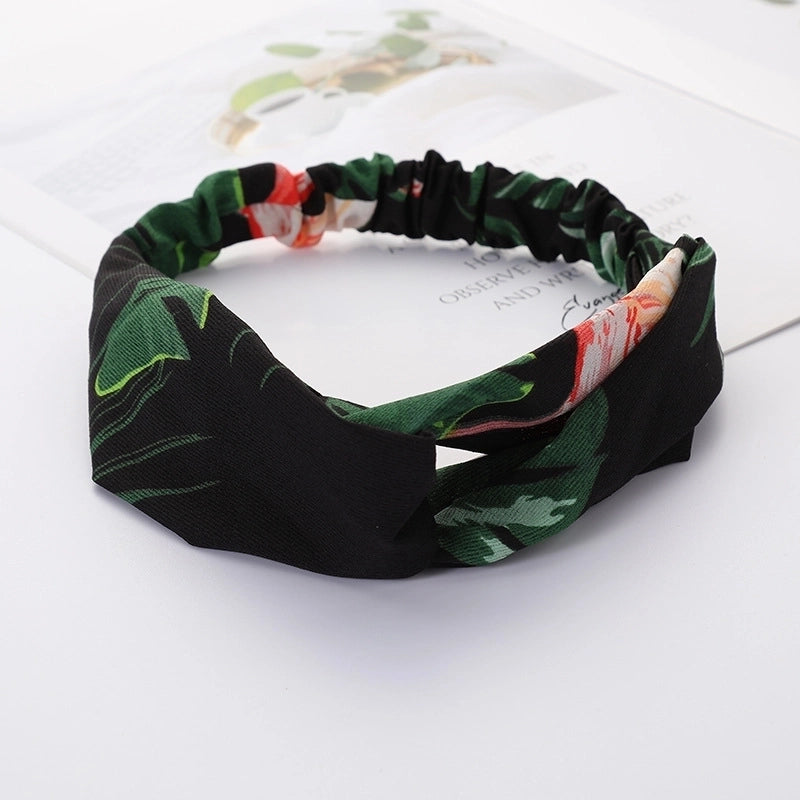 Women’s Lady Polka Dots Flower Cloth Hair Band