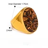 Chic Natural Stones Golden Rings