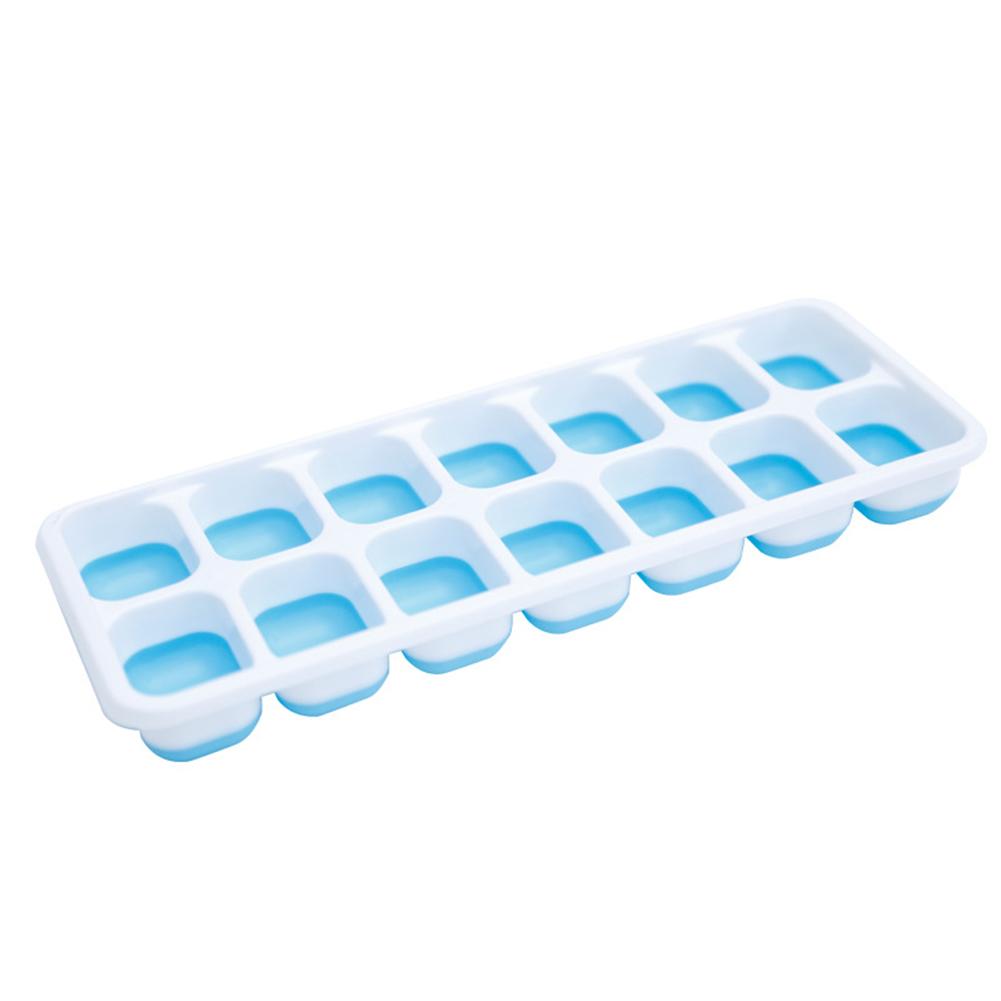 

2*14 Grid Ice Cube Tray Mold DIY Popsicle Ice Cube Freezer with Cover(Blue), 501 Original