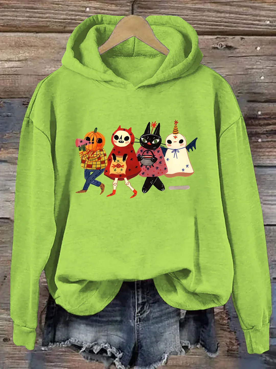 Halloween Cute Cat Ghost Hoodie