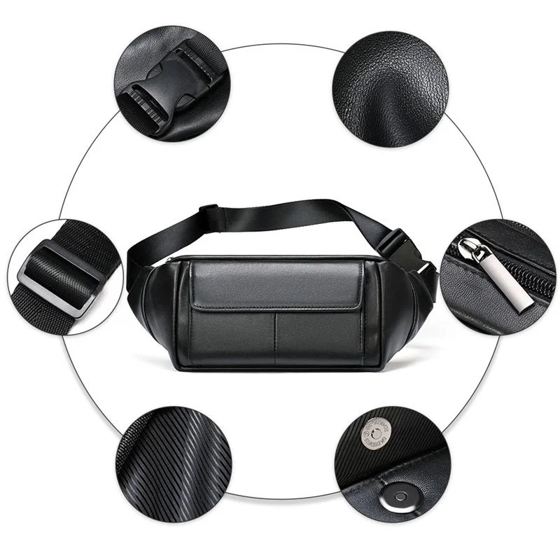 Handy Running Comfy Sports Leather Crossbody Bags Chest Packs