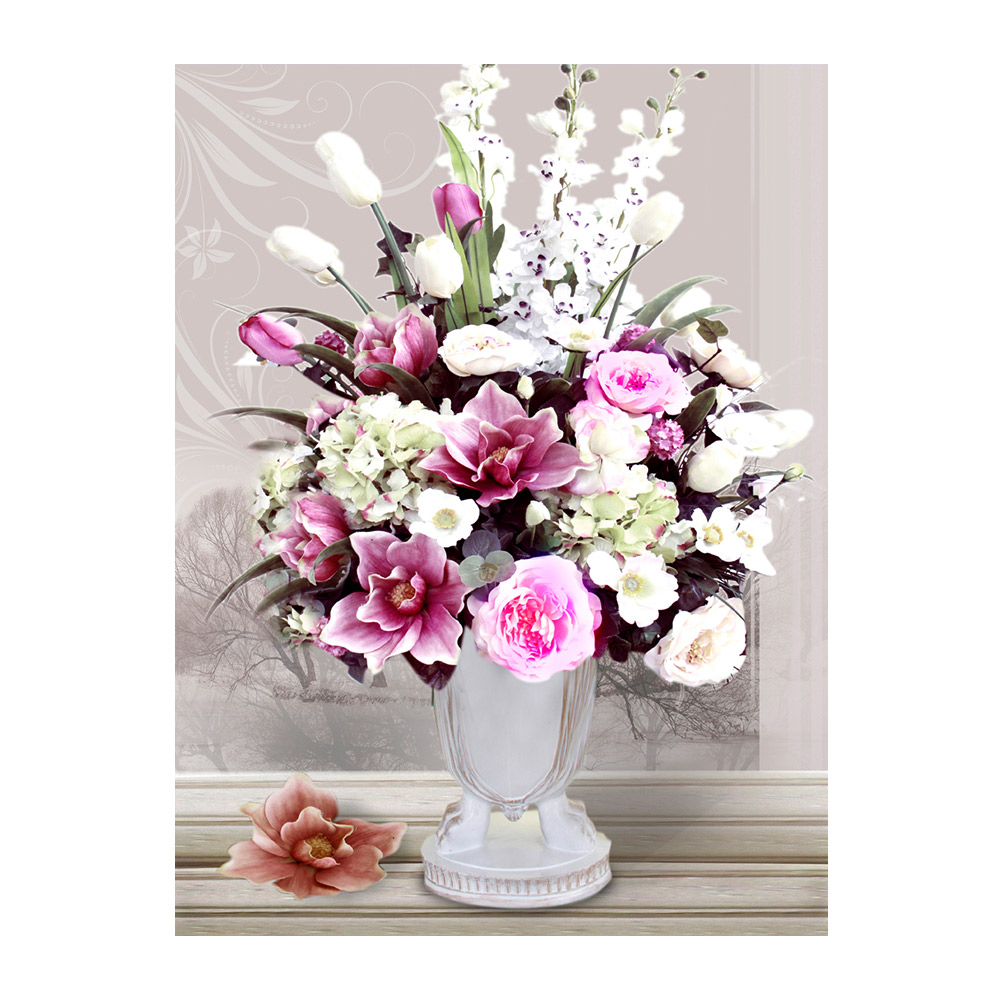 

Rose Flower - 11CT Stamped Cross Stitch - 54*69CM, 501 Original