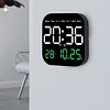 Digital Wall Clock LED Desk Alarm Clock Temperature/Date Display for Home Office