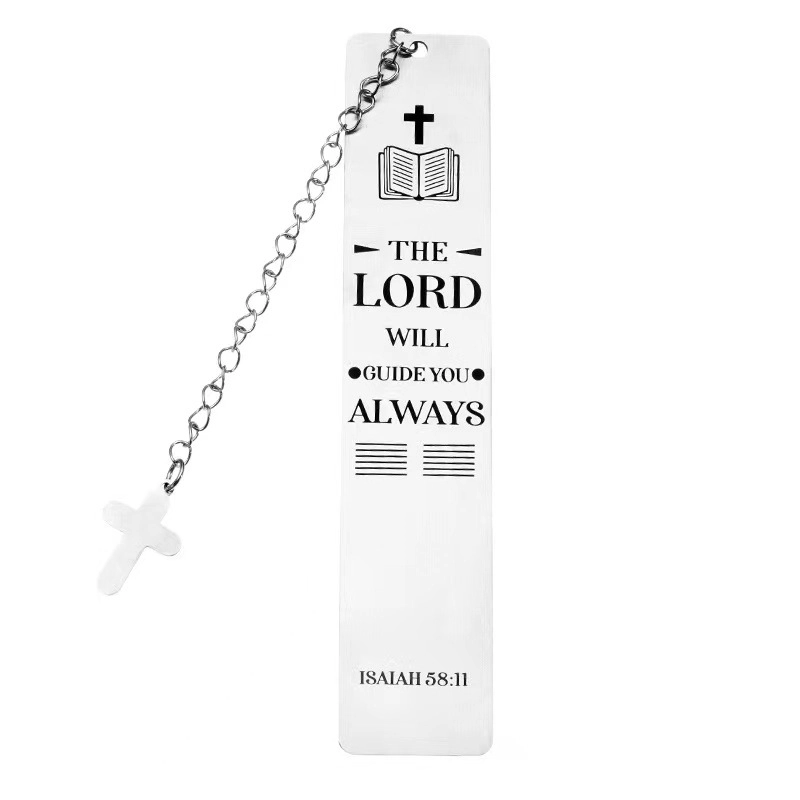 Fashion Creative Metal Stainless Steel Lettering Bookmark