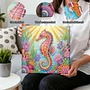 (25x25cm)DIY Seahorse Framed Handmade Pearl Painting Art Craft Kit Living Home Decor